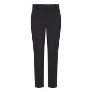 Antraciet wollen broek met monile detail Brunello Cucinelli , Gray , D...