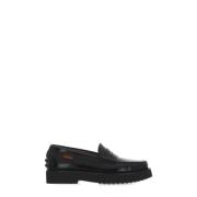 Zwarte Leren Loafers met Rubberen Zool Tod's , Black , Dames