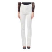 Witte Flare Broek Patrizia Pepe , White , Dames