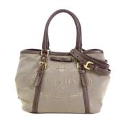 Pre-owned Canvas prada-bags Prada Vintage , Brown , Dames