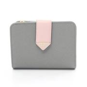 Pre-owned Leather wallets Prada Vintage , Gray , Dames