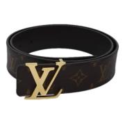 Pre-owned Leather belts Louis Vuitton Vintage , Brown , Dames