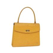 Pre-owned Leather handbags Louis Vuitton Vintage , Yellow , Dames