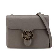 Pre-owned Leather crossbody-bags Gucci Vintage , Gray , Dames