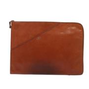 Pre-owned Leather pouches Valentino Vintage , Brown , Dames