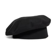 Zwart Wol Bucket Beret Hoed Yohji Yamamoto , Black , Dames