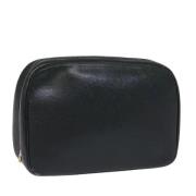 Pre-owned Leather clutches Louis Vuitton Vintage , Black , Dames