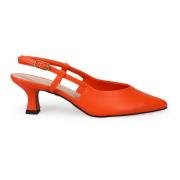 Oranje Hak Schoenen voor Dagelijkse Elegantie Sangiorgio , Orange , Da...