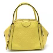 Pre-owned Leather handbags Louis Vuitton Vintage , Yellow , Dames