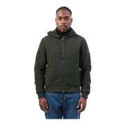 Militaire Hoodie met Logopatch YES ZEE , Green , Heren