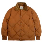 Gewatteerde Winterjas in Tabak Nylon Kestin , Brown , Heren