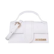 Witte leren schoudertas met kaartsleuf Jacquemus , White , Dames