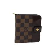 Pre-owned Coated canvas wallets Louis Vuitton Vintage , Brown , Dames