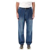 Donkere Gebruikte Losse Tapered Jeans Gramicci , Blue , Heren