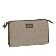 Pre-owned Leather clutches Dior Vintage , Beige , Dames