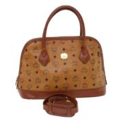 Pre-owned Leather handbags MCM Pre-owned , Beige , Dames