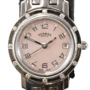 Pre-owned Stainless Steel watches Hermès Vintage , Pink , Dames