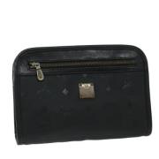 Pre-owned Leather clutches MCM Pre-owned , Black , Dames