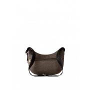 Kleine Natuurlijke Luna Tas Borbonese , Brown , Dames