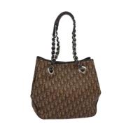 Pre-owned Canvas shoulder-bags Dior Vintage , Brown , Dames