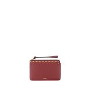 Bordeauxrode Leren Flat Pouch Isabel Marant , Red , Dames