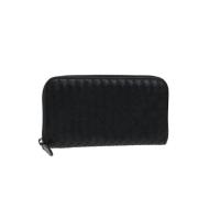 Pre-owned Leather wallets Bottega Veneta Vintage , Black , Dames