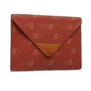 Pre-owned Leather clutches Louis Vuitton Vintage , Orange , Dames