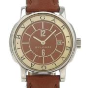 Pre-owned Stainless Steel watches Bvlgari Vintage , Brown , Dames