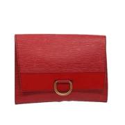 Pre-owned Leather clutches Louis Vuitton Vintage , Red , Dames