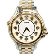 Pre-owned Metal watches Fendi Vintage , White , Dames