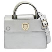 Pre-owned Leather dior-bags Dior Vintage , Gray , Dames