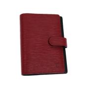 Pre-owned Leather home-office Louis Vuitton Vintage , Red , Dames