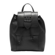 Zwarte leren Kourtney rugzak Marc Ellis , Black , Dames