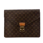 Pre-owned Canvas clutches Louis Vuitton Vintage , Brown , Dames