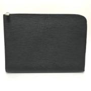 Pre-owned Leather clutches Louis Vuitton Vintage , Black , Dames