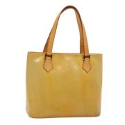 Pre-owned Leather handbags Louis Vuitton Vintage , Yellow , Dames