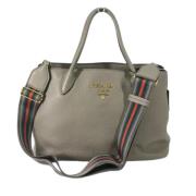 Pre-owned Leather prada-bags Prada Vintage , Gray , Dames