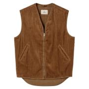 Ribfluwelen Vest Kameel La Paz , Brown , Heren