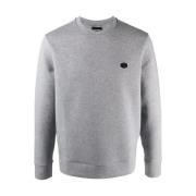 Grijze Melange Sweatshirt 8n1md1 1jhsz Armani Exchange , Gray , Heren