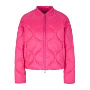 Korte roze gewatteerde jas met golfpatroon Joop! , Pink , Dames