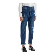 Gedistresseerde denim vrijetijdsfit jeans Brunello Cucinelli , Blue , ...