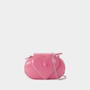 Roze Leren Crossbody Tas met Hartflap Vivienne Westwood , Pink , Dames