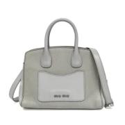 Pre-owned Leather handbags Miu Miu Pre-owned , Gray , Dames