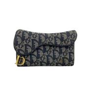 Pre-owned Canvas wallets Dior Vintage , Blue , Dames