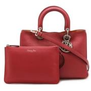 Pre-owned Leather dior-bags Dior Vintage , Red , Dames