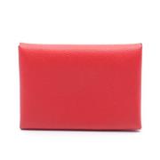 Pre-owned Fabric wallets Hermès Vintage , Red , Dames