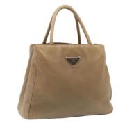 Pre-owned Leather prada-bags Prada Vintage , Beige , Dames