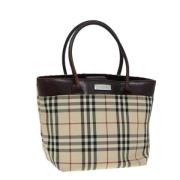 Pre-owned Fabric handbags Burberry Vintage , Beige , Dames