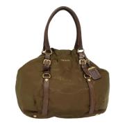 Pre-owned Nylon totes Prada Vintage , Green , Dames