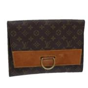 Pre-owned Canvas clutches Louis Vuitton Vintage , Brown , Dames